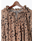 フラワーシフォンフリルネックドレス