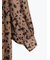 フラワーシフォンフリルネックドレス