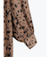 フラワーシフォンフリルネックドレス