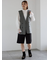 ノーカラーダブルブレストジレ