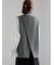 ノーカラーダブルブレストジレ