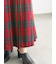 チェックアソートロングプリーツスカート