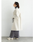 ウールメルトンノーカラーロングコート《2025winter catalog item》