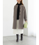 ウールメルトンノーカラーロングコート《2025winter catalog item》