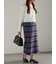 チェックナロースカート
