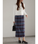 チェックナロースカート