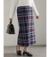 チェックナロースカート