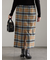 チェックナロースカート