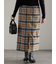 チェックナロースカート