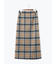 チェックナロースカート