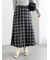 チェックアソートロングプリーツスカート