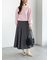 チェックアソートロングプリーツスカート