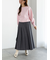 チェックアソートロングプリーツスカート