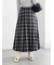 チェックアソートロングプリーツスカート