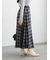チェックアソートロングプリーツスカート