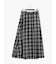 チェックアソートロングプリーツスカート