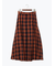 チェックアソートロングプリーツスカート