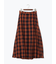 チェックアソートロングプリーツスカート