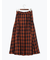 チェックアソートロングプリーツスカート