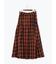チェックアソートロングプリーツスカート