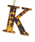 レオパードイニシャルチャームK