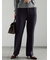 裏起毛パイピングストレートパンツ