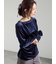 ベロアサイドギャザートップス