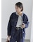 ノーカラーデニムジャケット