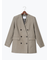 ノーカラーダブルブレストジャケット
