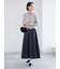 タイプライタータックフレアスカート