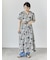 【LIBERTY FABRICS】Vネックフレアワンピース