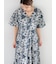 【LIBERTY FABRICS】Vネックフレアワンピース