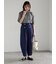 【遮熱】麻調ワイドクロップトパンツ