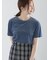 シアーベロアロゴ刺繍Tシャツ