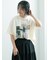 【接触冷感】モチーフレースプリントTシャツ