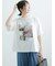 【接触冷感】モチーフレースプリントTシャツ