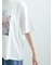 【接触冷感】モチーフレースプリントTシャツ