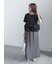 ナイロンフリルドッキングTシャツ