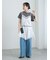 ライトオンスデニムタックワイドパンツ