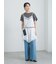 ライトオンスデニムタックワイドパンツ