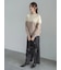 【静電気防止/マシンウォッシャブル】バイカラーレースニット