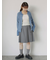 ボーダー襟付リブカーディガン