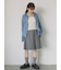 ボーダー襟付リブカーディガン
