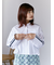 ショート丈袖ラインシャツ
