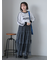 チュールフリルティアードスカート