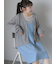 ラメメッシュVネックカーディガン