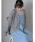 ラメメッシュVネックカーディガン