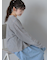 ラメメッシュVネックカーディガン