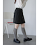 ボックスプリーツミニスカート