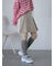 ボックスプリーツミニスカート